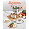 Saucepan with Steamer, Stainless Steel Saucepan with Glass Lid Multipurpose Nonstick